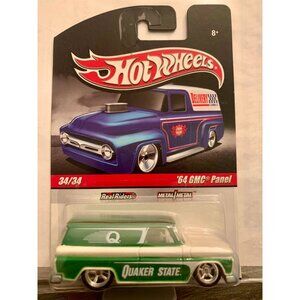 Hot Wheels 64 GMC Panel Quaker State Truck 34/34 Metal/Metal Real Riders DieCast